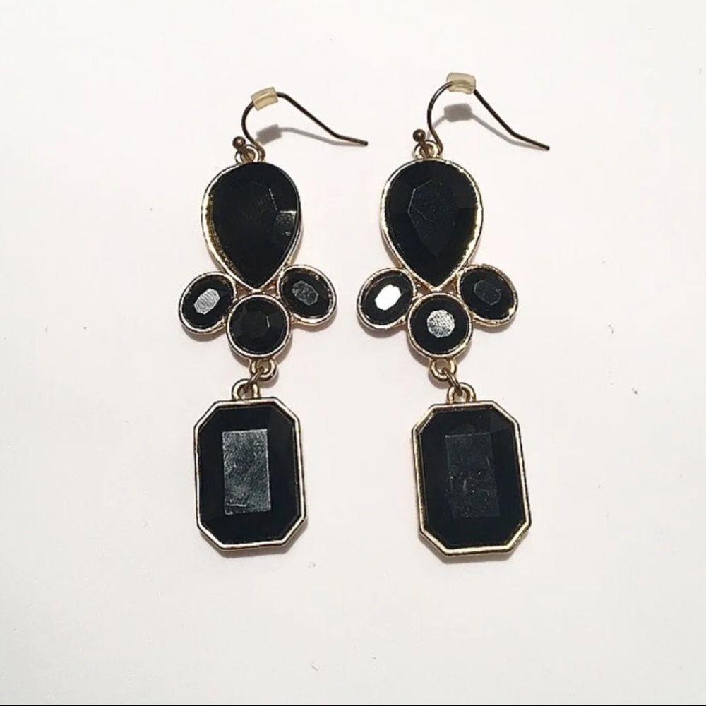 Black Drop Earrings